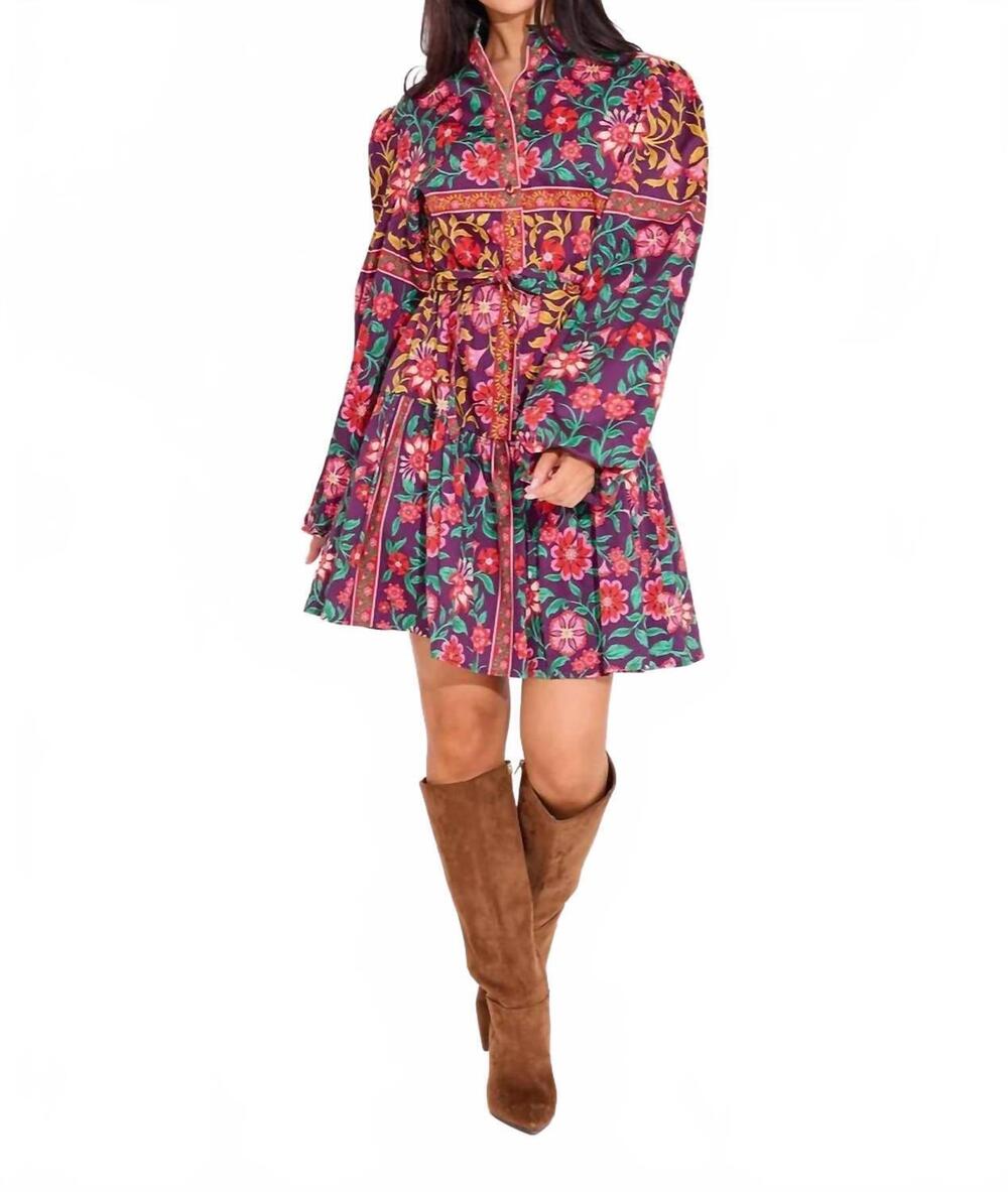NEW ALDEN ADAIR women's adele dress in medieval floral alden adair